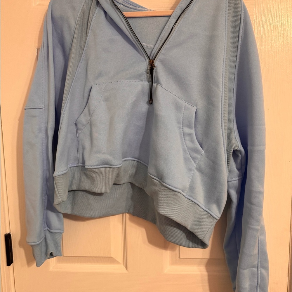 Women's Light Blue Hoodie Jacket